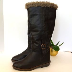 Lepo Vintage Italian Genuine Leather  Winter Riding Boots